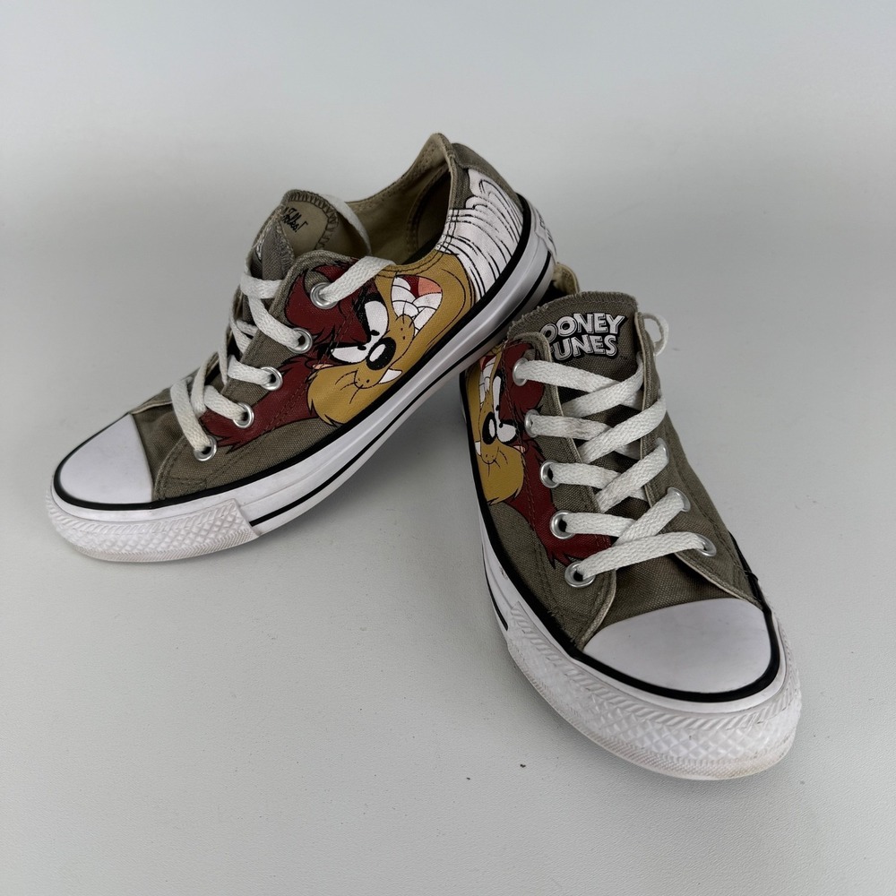 Converse Chuck Taylor AllStar Looney Tunes TAZ Tasmanian Devil M4 W6 Gray LowTop